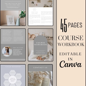 Coaching Ebook Template: Minimalist Canva Workbook