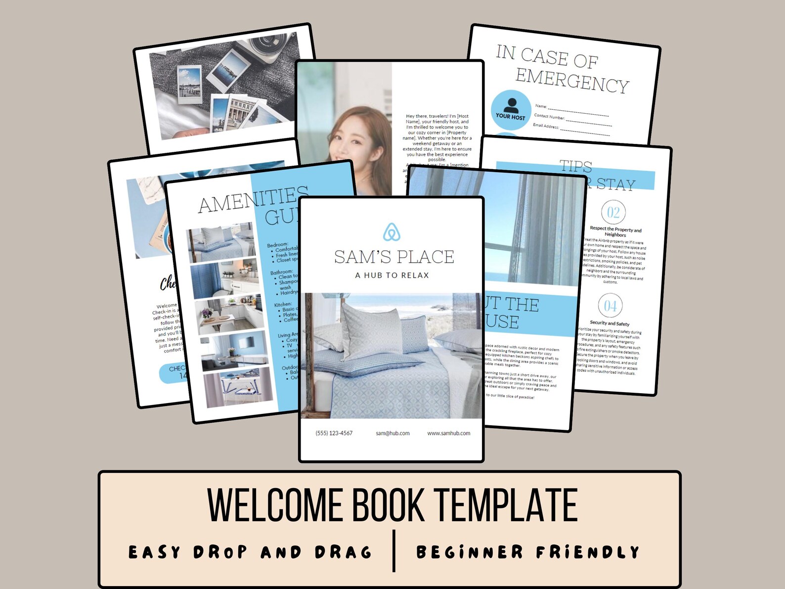 Airbnb Welcome Book Template, Coffee Table Printable Guide Template ...