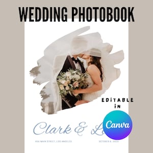 Editable Wedding Magazine Template: 60-Page Photo Album (Canva eBook Template)