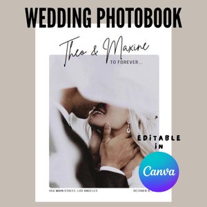 Customize Canva Wedding Photobook Template • Editable Coffee Table Album • Instant Download