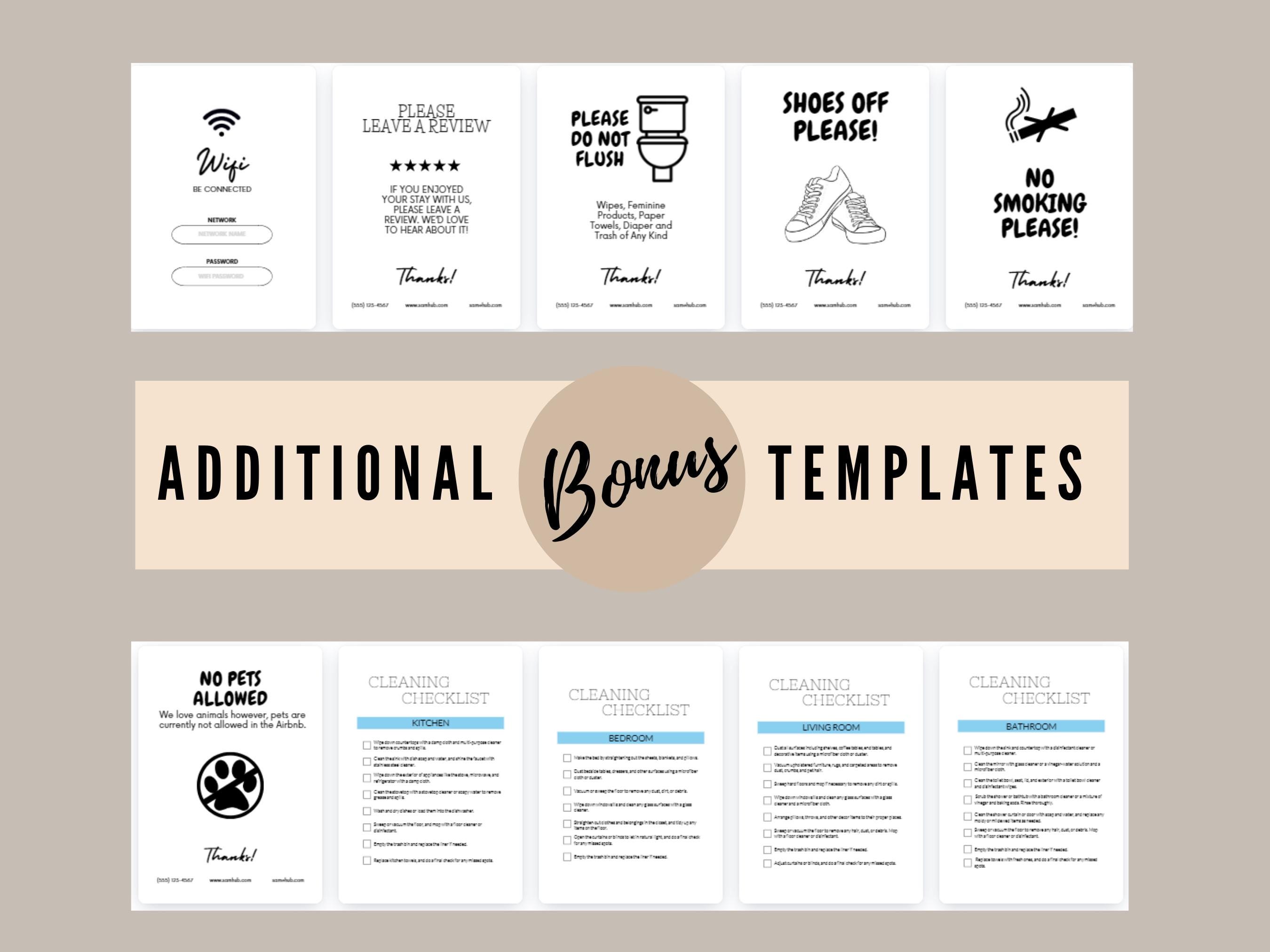 Airbnb Welcome Book Template, Coffee Table Printable Guide Template ...