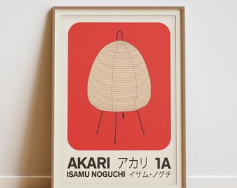 Akari 1A Lamp Print: Isamu Noguchi Light Sculpture (Digital Download)