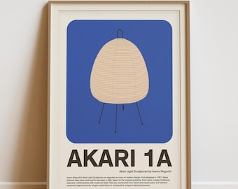 Akari 1A Lamp Print: Isamu Noguchi Light Sculpture, Modern Design