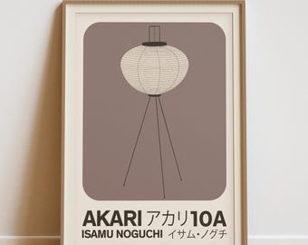 Akari 10A Lamp Print: Isamu Noguchi Light Sculpture, Japanese Modern Design