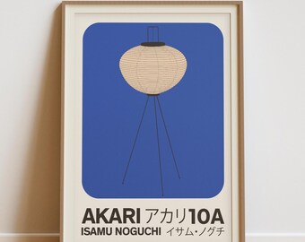 Akari 10A Lamp Print: Isamu Noguchi Light Sculpture, Japanese Modern Design