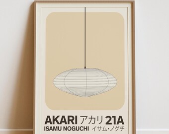 Akari 21A Lamp Print: Isamu Noguchi Light Sculpture (Digital Download)
