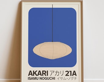 Akari 21A Lamp Print: Isamu Noguchi Light Sculpture Art