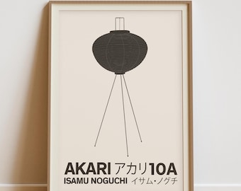 Akari 10A Lamp Print: Isamu Noguchi Light Sculpture (Digital Download)