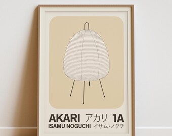 Akari 1A Lamp Print: Isamu Noguchi Light Sculpture (Digital Download)