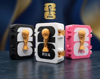 Porta-Figurinhas Copa do Mundo 2026 com Taça 3D - Caixa Colecionadora Premium - 500 figurinhas