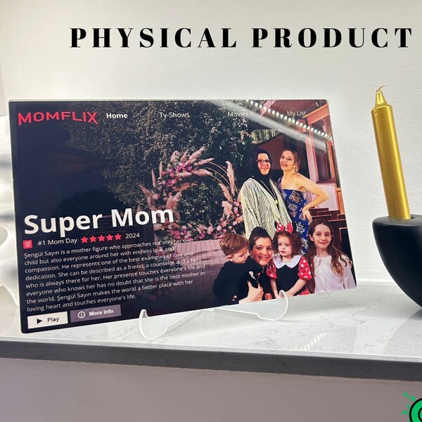 Netflix designed plexi painting special for Mother's Day with digital and physical product options.