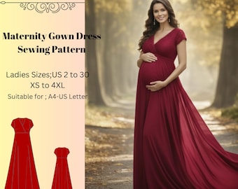 maternity evening dress patterns Maternity Holly Shift Dress Sewing Pattern| Womens Modest Dress Patter –  NITApatterns