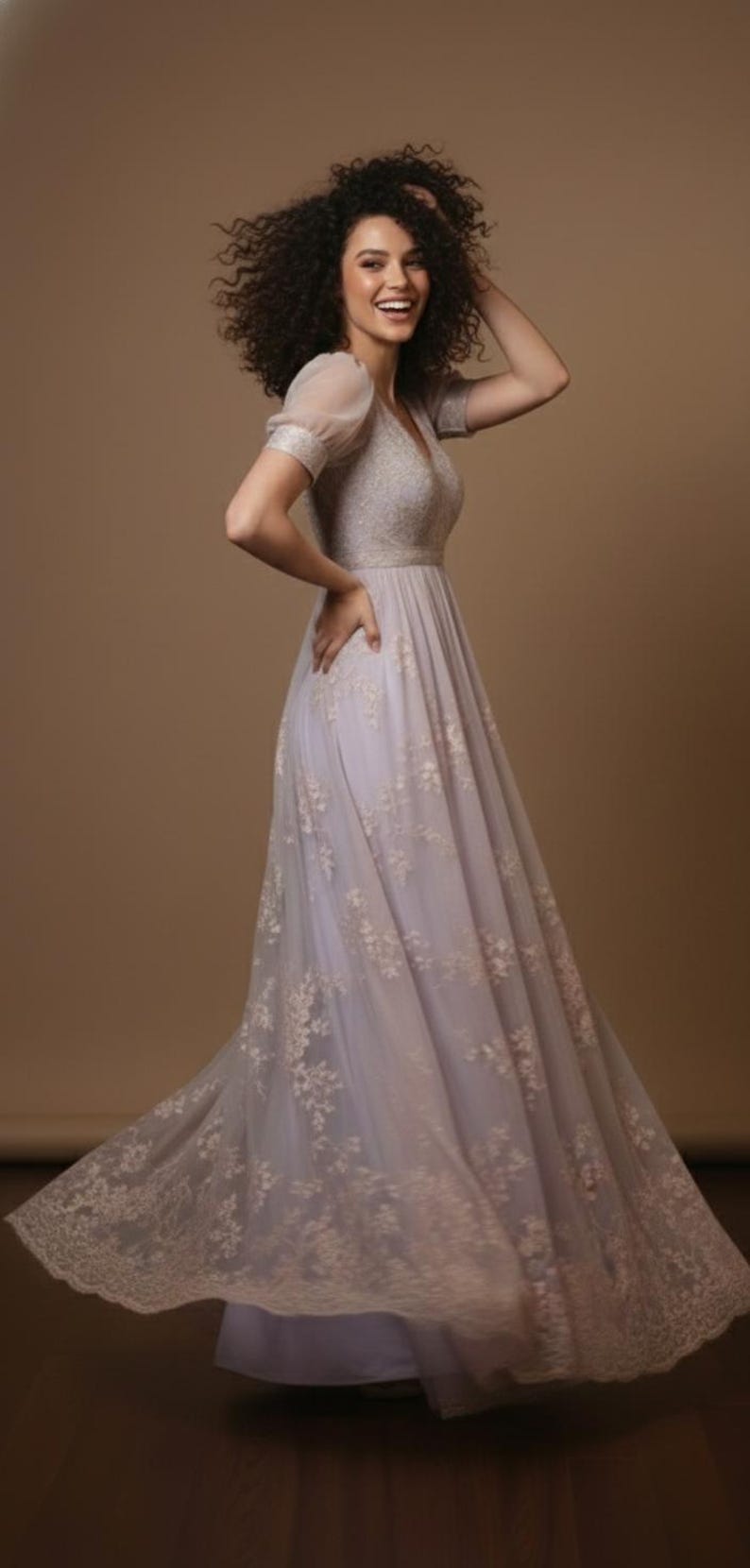 Renaissance Regency Kleid Schnittmuster, Empire-Taille, Frau Kleid Größe: US2-30 (A0-A4-USLETTER) Bild 5