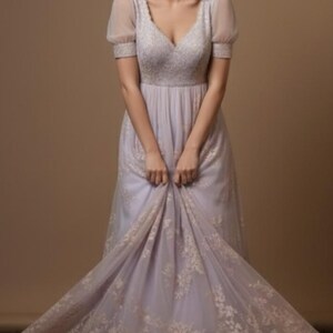 Renaissance Regency Kleid Schnittmuster, Empire-Taille, Frau Kleid Größe: US2-30 (A0-A4-USLETTER) Bild 4