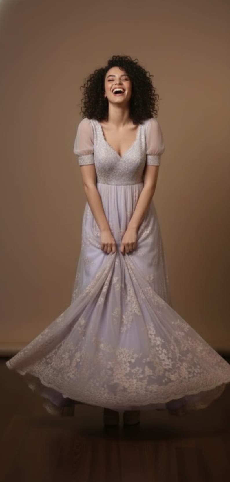 Renaissance Regency Kleid Schnittmuster, Empire-Taille, Frau Kleid Größe: US2-30 (A0-A4-USLETTER) Bild 4