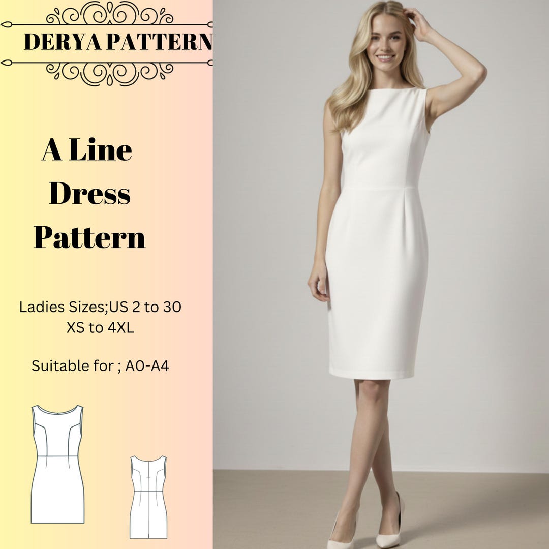 chinese dress ladies The A-Line Dress Sewing Pattern – The Avid Seamstress main image 0