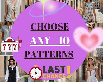 Sewing Patterns Bundle,Women's & Men's Styles,selective pattern sewing,Size:US2-30 (A0-A4-USLETTER)