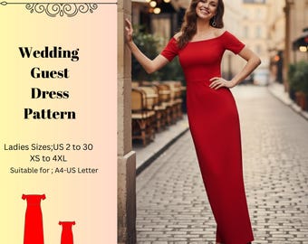 Evening Gown Sewing Pattern, Women Maxi Dress Sewing Patterns, Prom Dresses, Size:us2-30 | A0-A4-USLETTER | - Etsy UK Evening Gown Sewing Pattern, Women Maxi Dress Sewing Patterns, Prom Dresses, Size:us2-30 | A0-A4-USLETTER | - Etsy UK