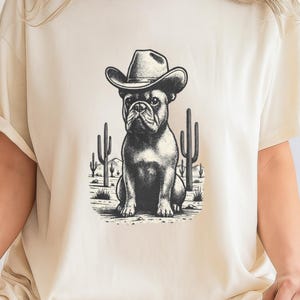 French Bulldog Shirt | Cowboy Western Dog Shirt | Funny French Bulldog Tee | Comfort Colors Gift for Him Gift for Her