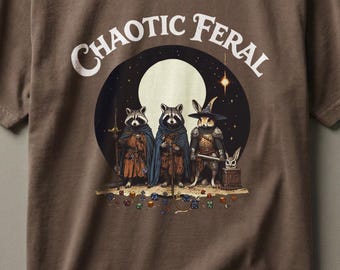Chaotic Feral Board Game Shirt, Comfort Colors Tee, Dark Fantasy Merch Clothing