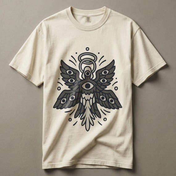 Biblically Accurate Fallen Angel, Weirdcore Shirt on Comfort Colors Tee