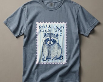 野性的で無菌的なコンフォートカラーズTシャツ、ダークユーモアの奇妙なシャツ