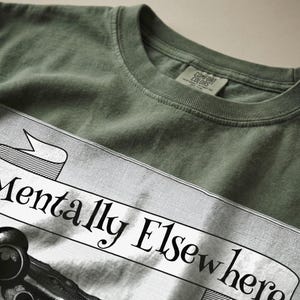 Mentally Elsewhere Frog Shirt, Comfort Colors Tee, Dark Humor Graphic image 2