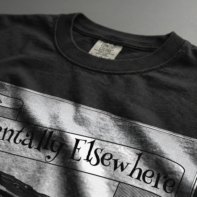 Mentally Elsewhere Frog Shirt, Comfort Colors Tee, Dark Humor Graphic image 5