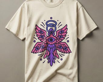 Biblically Accurate Angel T-Shirt | Weirdcore Eyeball Seraph Print