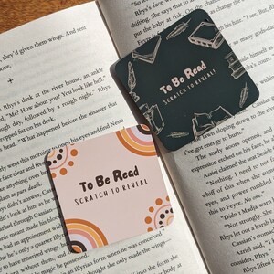 Adorables livres à gratter « TBR » à lire pour révéler des cartes, source d'inspiration pour la lecture, cadeau parfait pour les amateurs de lecture.