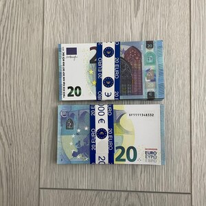 100 Pièces/lot Papier Accessoire Copie Faux Euro Argent, Billets