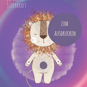Impresión De Póster Habitación Infantil Imagen De Pared Ilustración De León A4 A3|Decoración De Pared De Habitación De Bebé Fomento De La Autoconfianza|Regalo Nacimiento Bautismo Cumpleaños