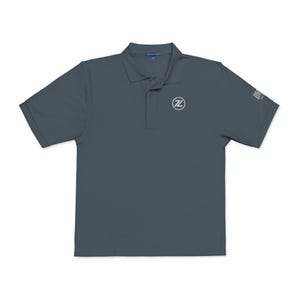 Unisex Polo Shirt, White Embroidery, Classic Fit, Premium Port Authority K500 | ZigZag Effect Minimal Logo