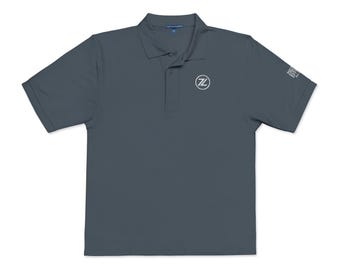 Embroidered Polo Shirt with White ZigZag Logo, Classic Fit Poly-Cotton Blend, Port Authority K500, Multiple Colors Available