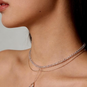 Gargantilla de cristal austriaco hecha a mano / Collar con colgante estrellado imagen 3