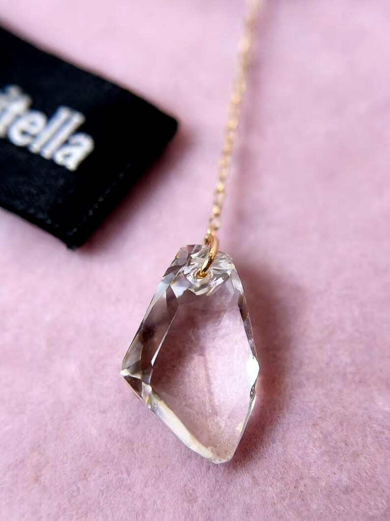 Gargantilla de cristal austriaco hecha a mano / Collar con colgante estrellado imagen 6