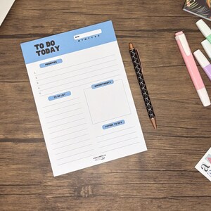 Handmade A5 Daily To Do List Planner Pad - ADHD Friendly Tear Off Desk Organiser. Daily Schedule And Task Management Notepad Organisation