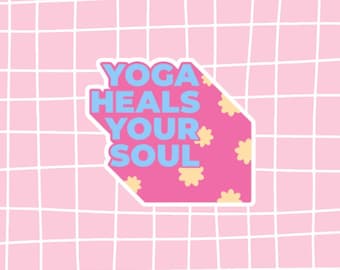 Yoga Lover Vinyl Sticker - Cute Journal Sticker For Yoga Enthusiast, Yoga Instructor Gift Idea, Waterproof Mindfulness Yoga Art Sticker