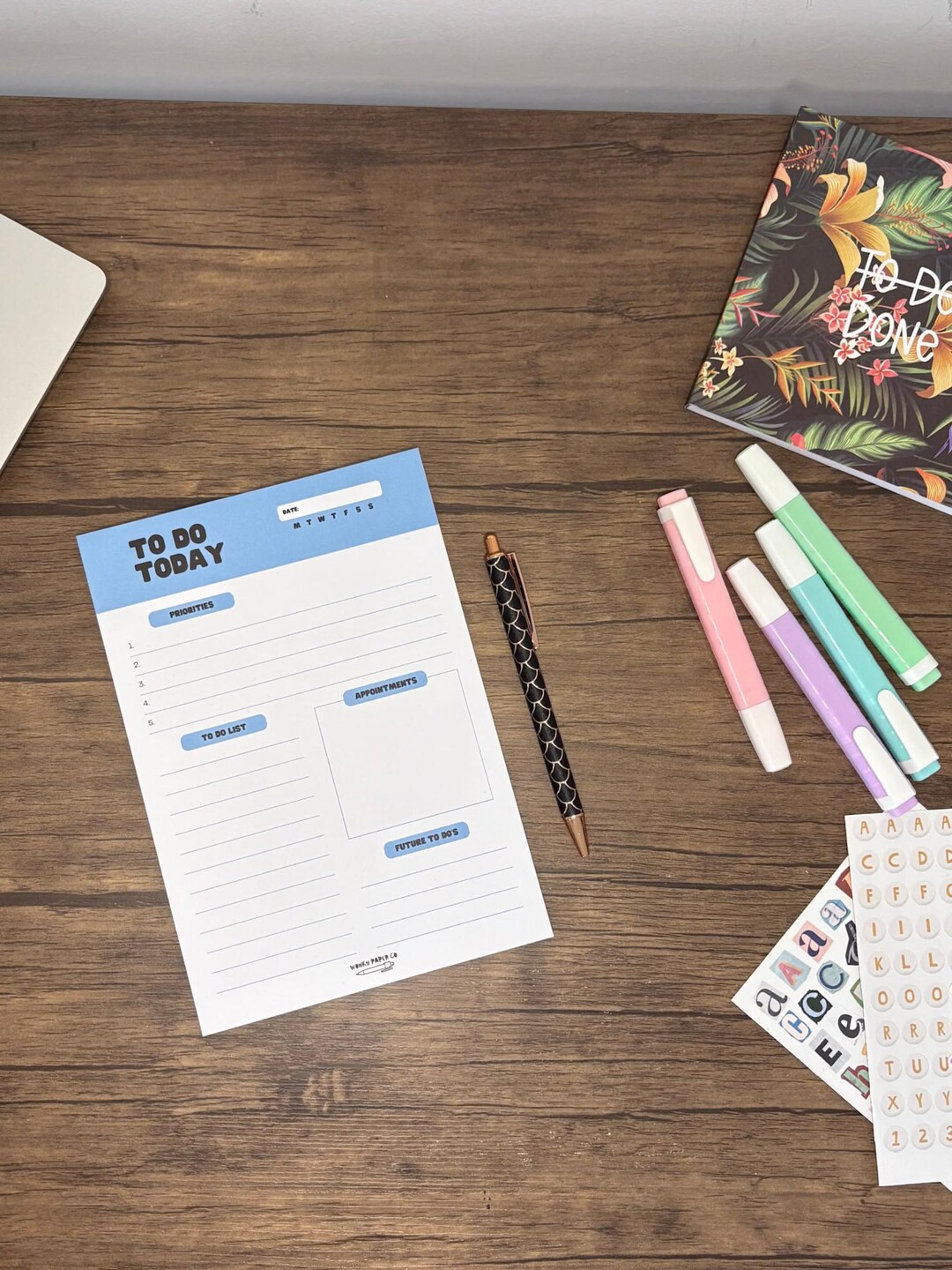Handmade A5 Daily to Do List Planner Pad - ADHD Friendly Tear off Desk ...