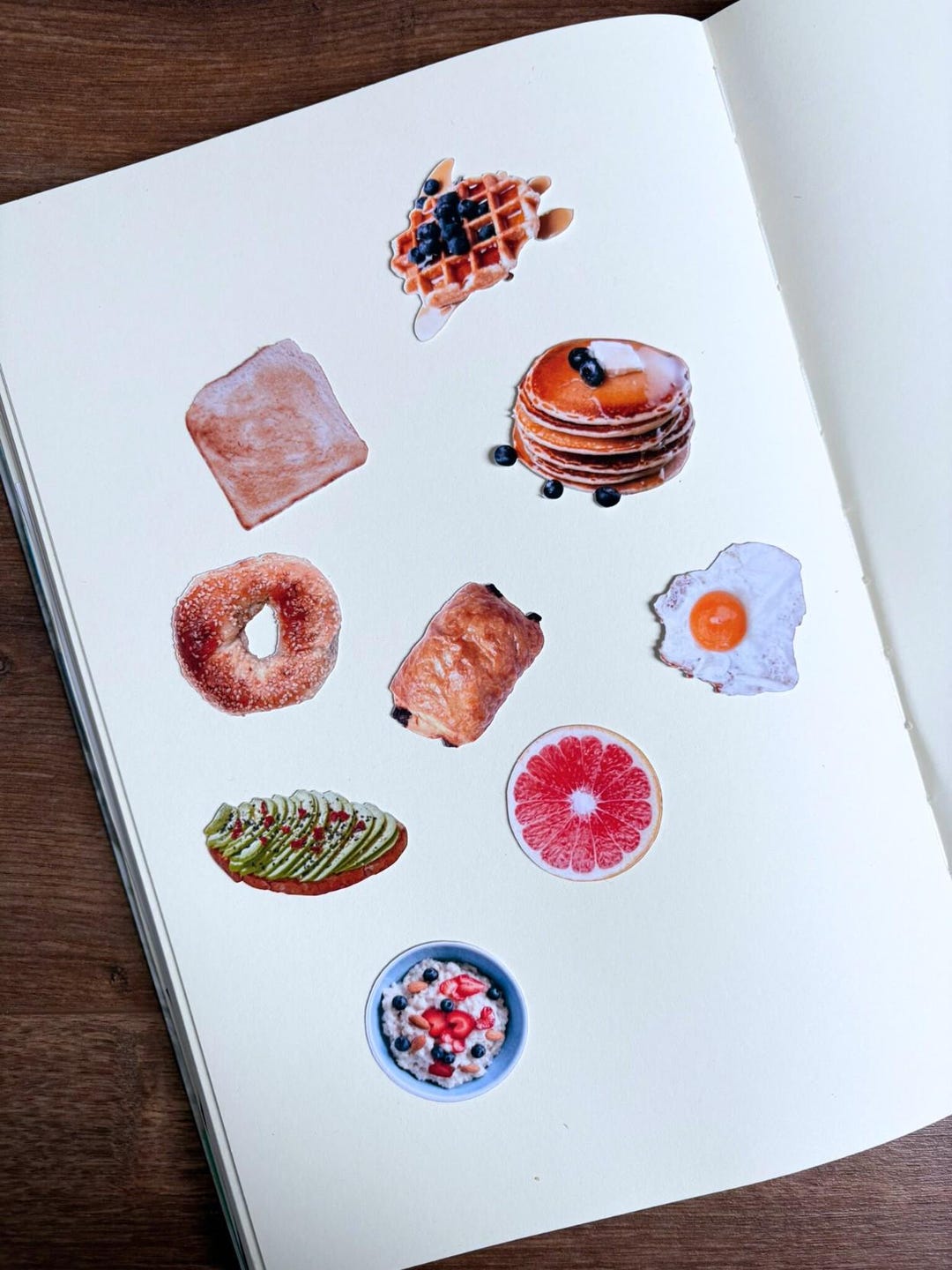 Breakfast Food Sticker Pack - Foodie Scrapbooking Stickers, Meal ...