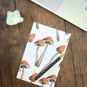 Handmade A5 Mushroom Bullet Journal. Cute Whimsical Cottagecore Notebook For Botanical Forest Lovers. Softcover Nature Mushroom Aesthetic