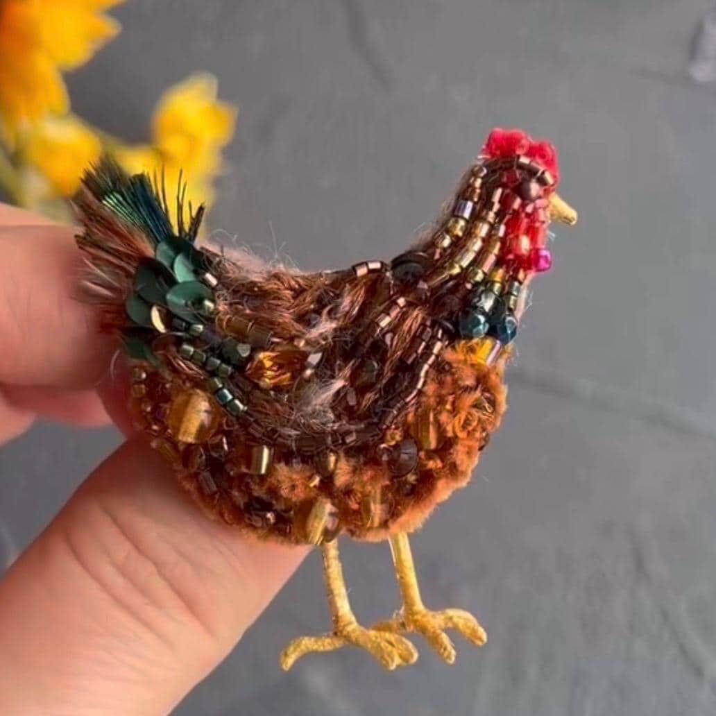 Swarovski chicken - Etsy 日本