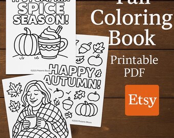 Pumpkin Spice Malseiten 4-Seite zum Ausdrucken im Herbst