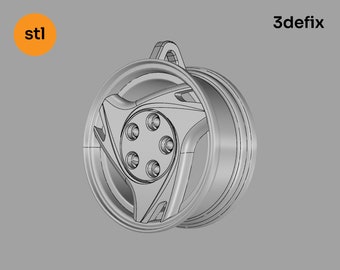 フォード プローブ GT ホイール キーチェーン 3D プリント ファイル (STL デジタル ダウンロード)