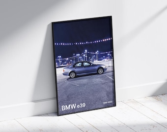 BMW E39 ポスター – 自動車アートプリント、5シリーズ（デジタルダウンロード）