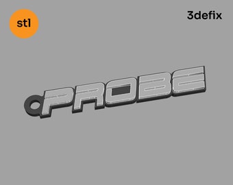 FORD Probeのロゴ入りキーホルダー、スタイリッシュな3Dプリント用モデル（STLファイル、デジタルダウンロード）