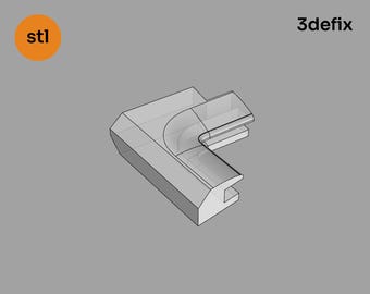 BMW E39 フロントガラス上部モールディングコーナーシール交換用STLファイル（デジタルダウンロード）