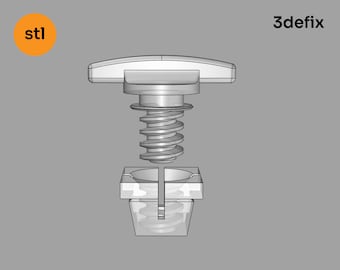 BMW Trunk Lid Tool Box Thumb Screw and Nut E39 E60 E38 E65 E66 replaced part number 71111179444 for 3D print STL Files Digital Download