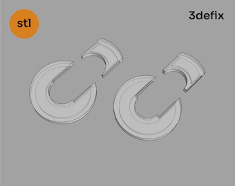 水バルブリング取り外し可能なスリップアウトカバー 3D プリント交換用 STL ファイル デジタルダウンロード