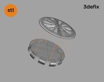 BMW ホイールセンターキャップ - 68 mm、3D プリントモデル (STL)